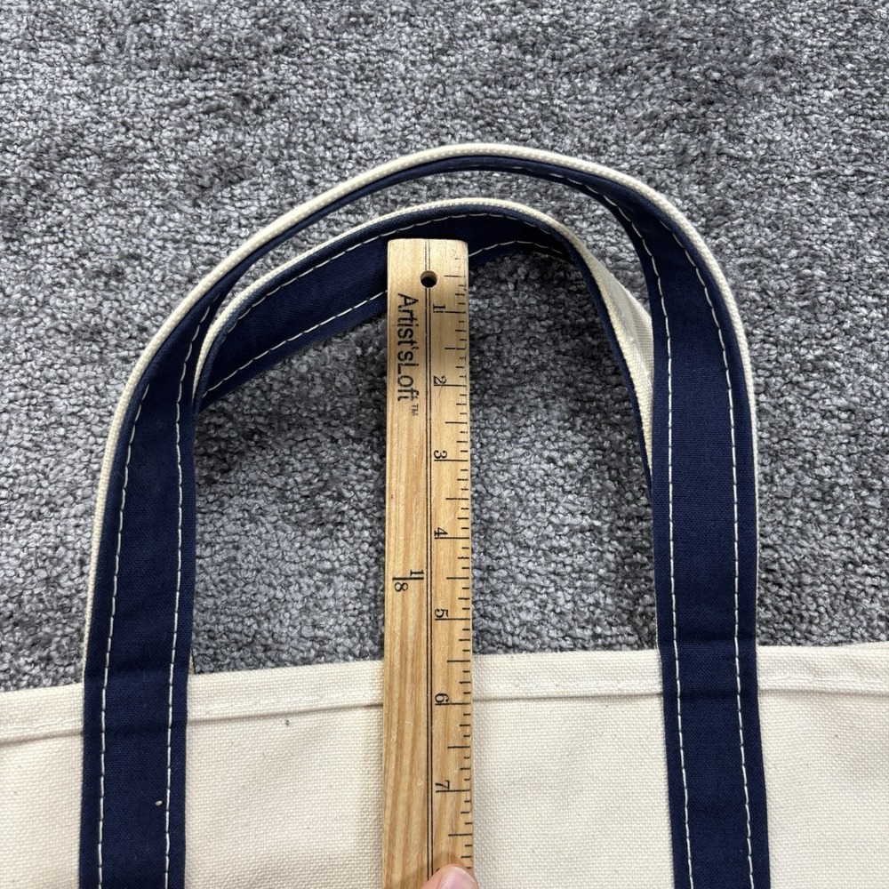 Vintage L.L.Bean Boat And Tote Bag Medium White Blue USA Made El Mirador Sun - Picture 11 of 11